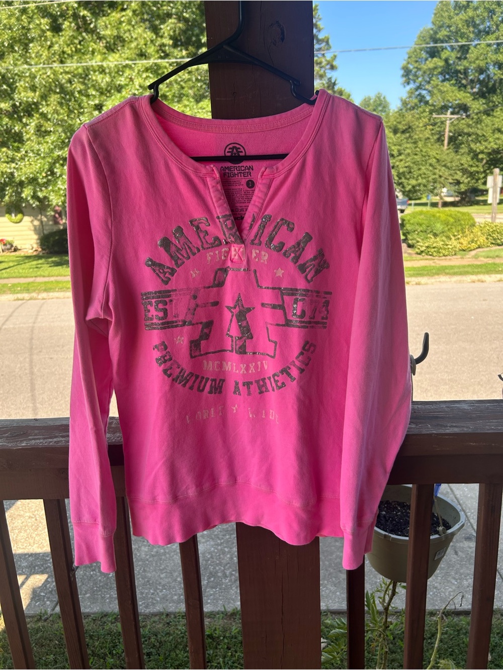 American Fighter Pink Graphic Long Sleeve Jersey